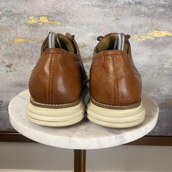 Cole Haan OriginalGrand Shoes Mens Size 9 Brown Leather Wingtip Oxford C26471 - Picture 4 of 11